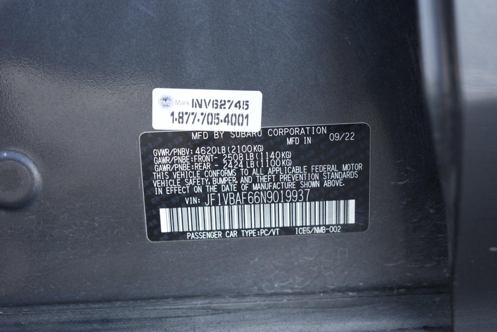 Sold 2022 Subaru WRX Premium in Fontana
