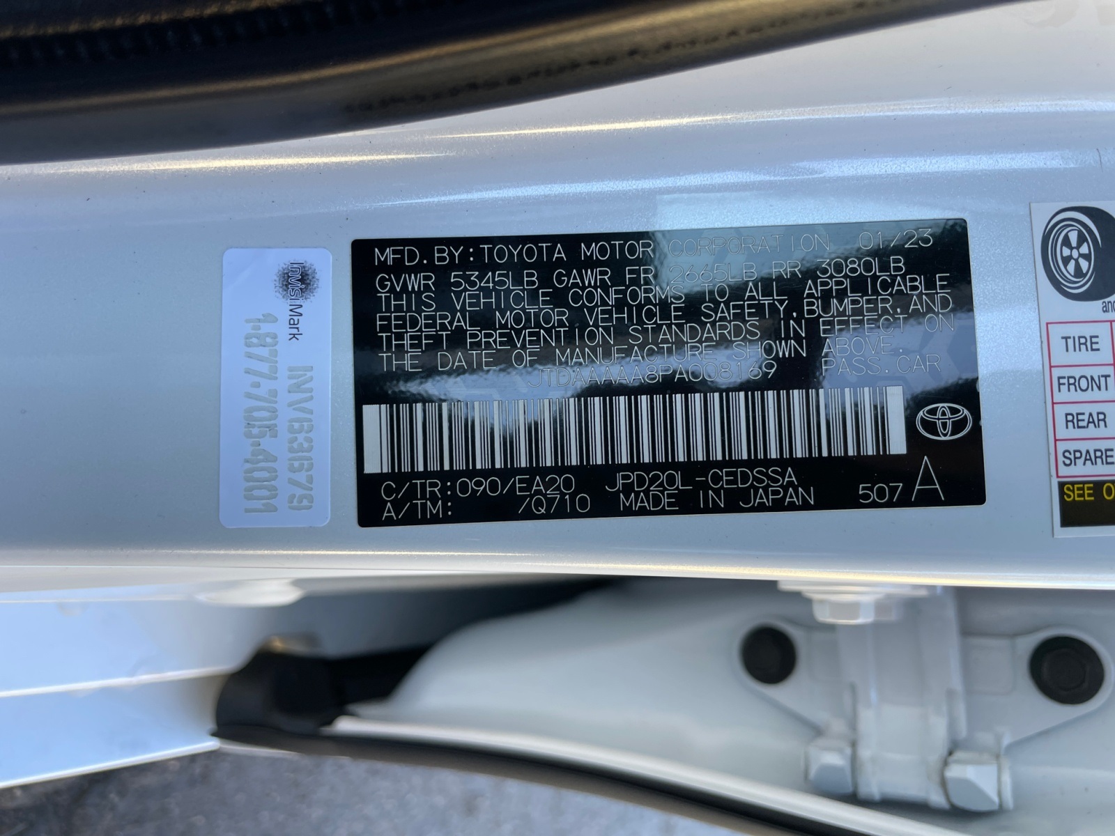 Sold 2023 Toyota Mirai XLE in Fontana