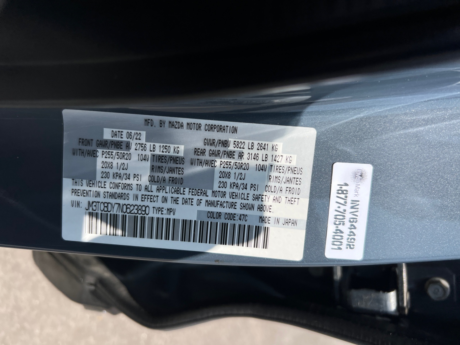 Sold 2022 Mazda CX-9 Carbon Edition in Fontana