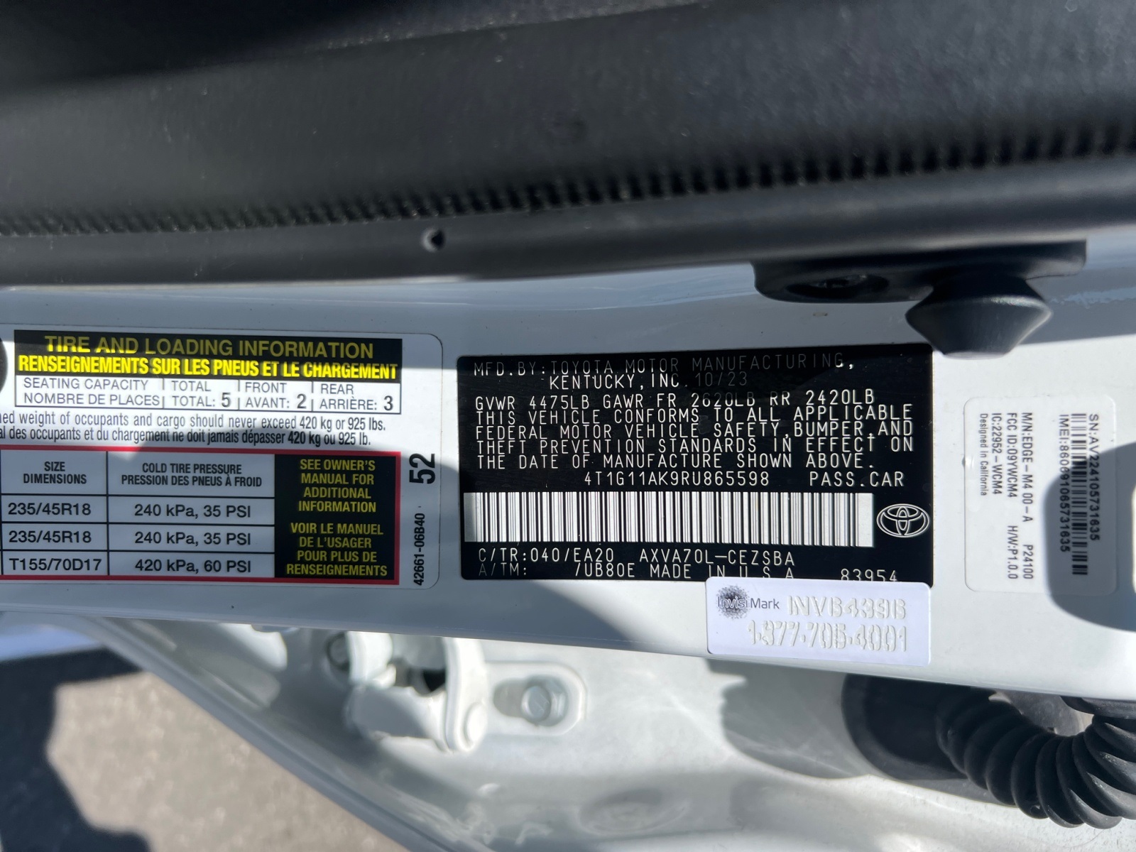 Sold 2024 Toyota Camry SE in Fontana