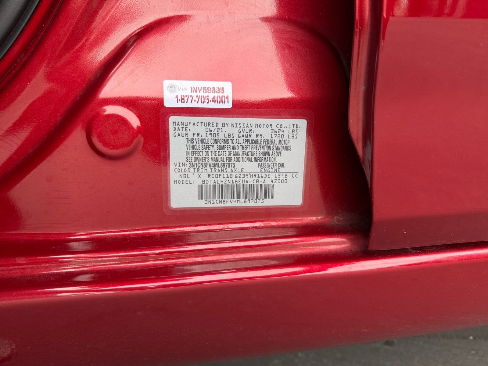 Sold 2021 Nissan Versa SR in Fontana