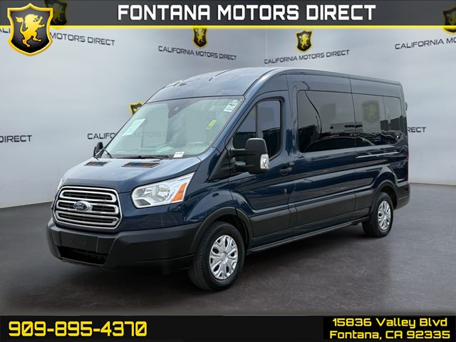 Blue Jeans 2019 Ford Transit Passenger 350 XLT Medium Roof LWB RWD with Sliding Passenger-Side Door Van Rear-Wheel Drive Automatic