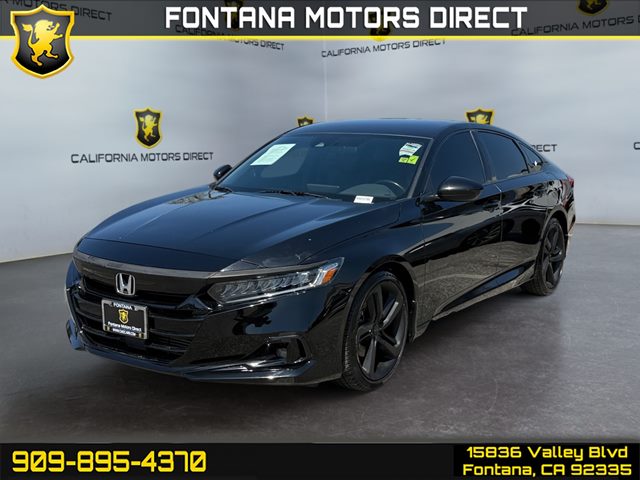 Crystal Black Pearl 2021 Honda Accord Sport FWD Sedan Front-Wheel Drive Automatic
