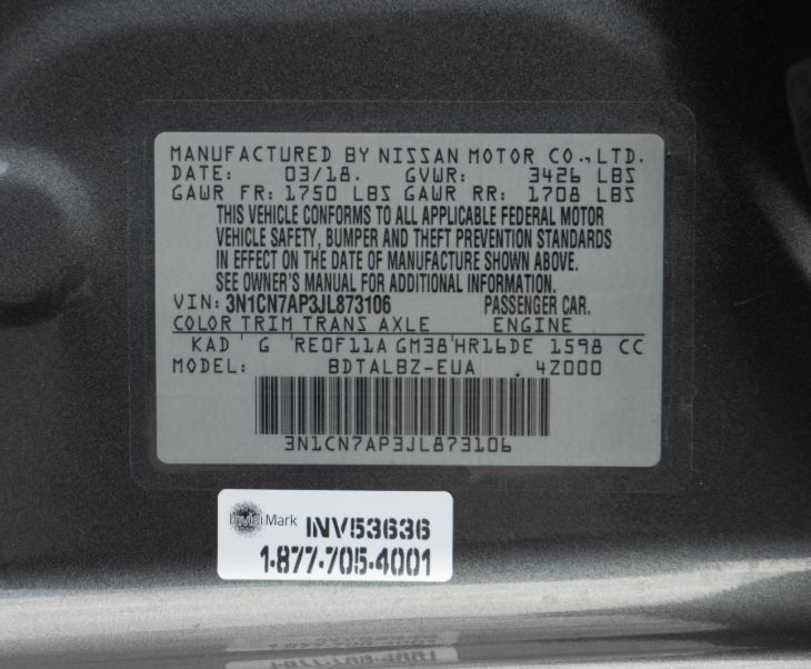 Sold 2018 Nissan Versa Sedan SV (Special Edition Package) in Fontana