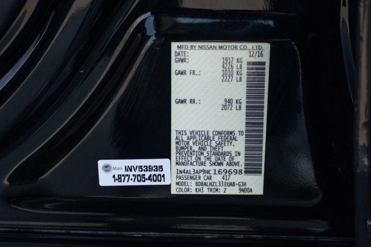 Sold 2017 Nissan Altima 2.5 SR (Midnight Edition Package) in Fontana