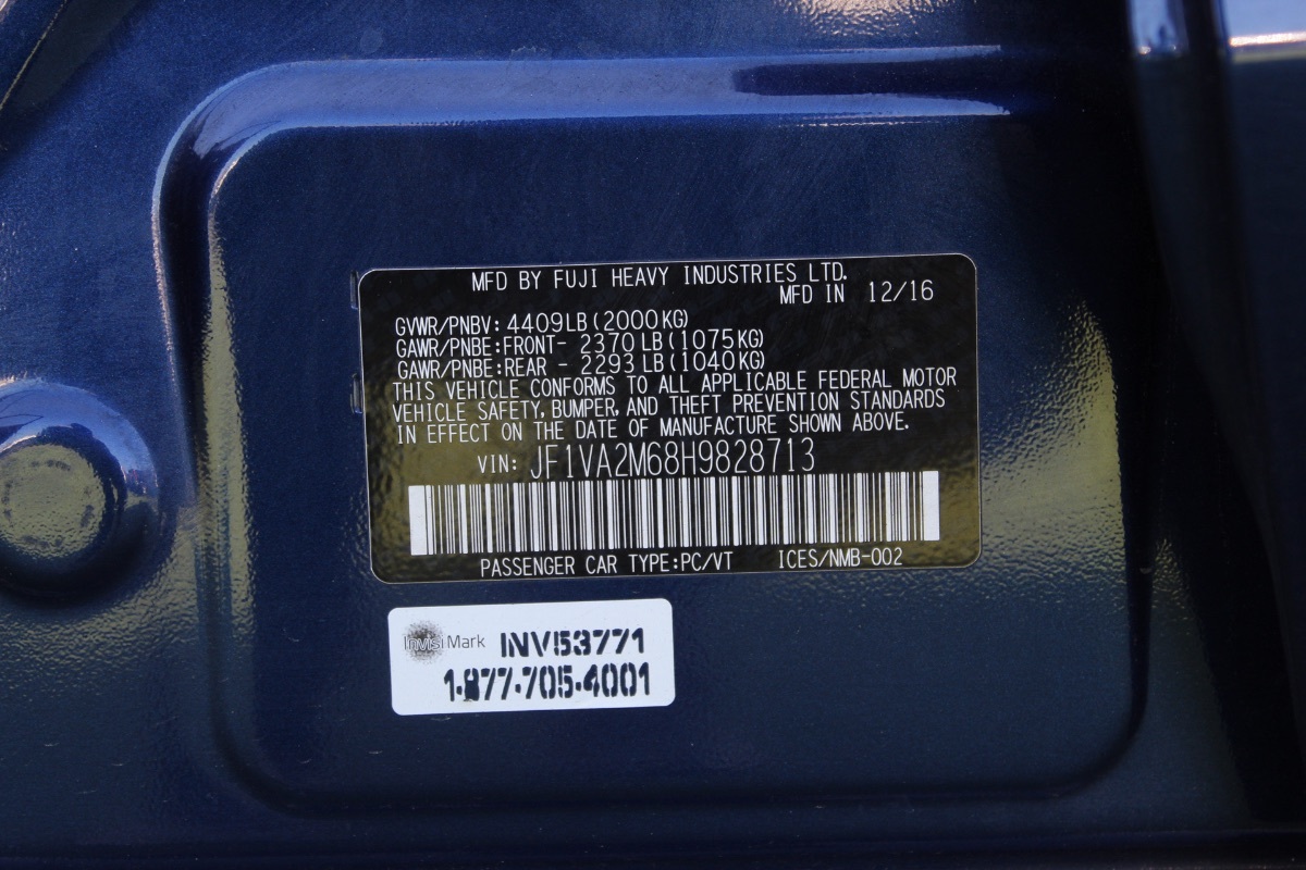 Sold 2017 Subaru WRX STI in Fontana