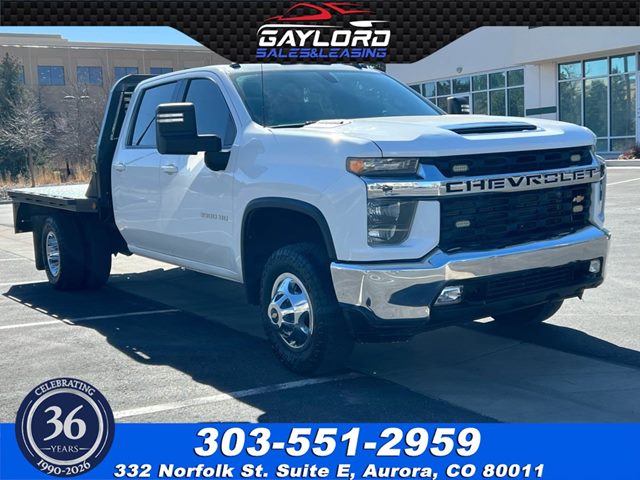 Summit White 2022 Chevrolet Silverado 3500HD Chassis LT Crew Cab 4WD Pickup Truck Four-Wheel Drive Automatic