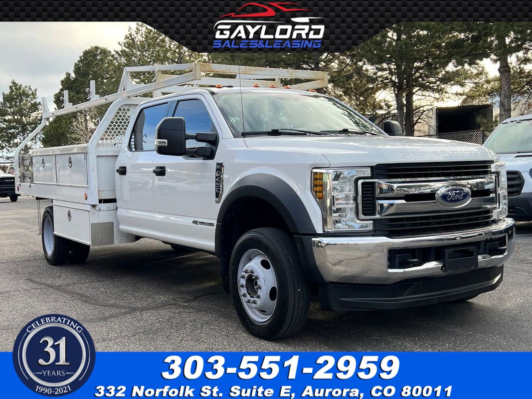 2019 Ford Super Duty F-450 XLT Crew Cab Flat Bed Dually 4X4 6.7L Power Stroke V8 Diesel 203" WB