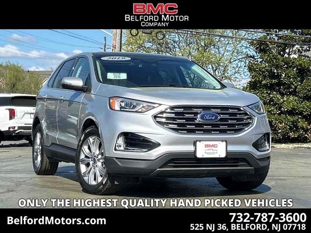 Ingot Silver Metallic 2019 Ford Edge Titanium AWD SUV / Crossover All-Wheel Drive Automatic