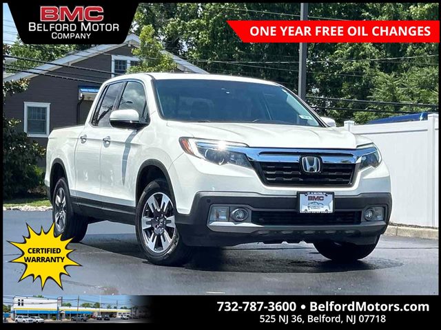 Platinum White Pearl 2019 Honda Ridgeline Pickup Truck All-Wheel Drive Automatic