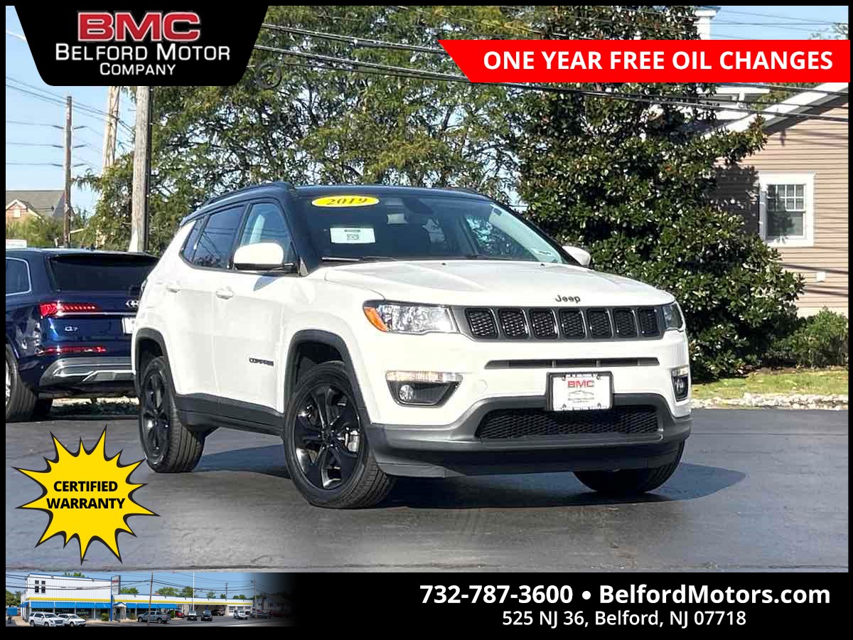 White Clearcoat 2019 Jeep Compass SUV / Crossover Four-Wheel Drive Automatic
