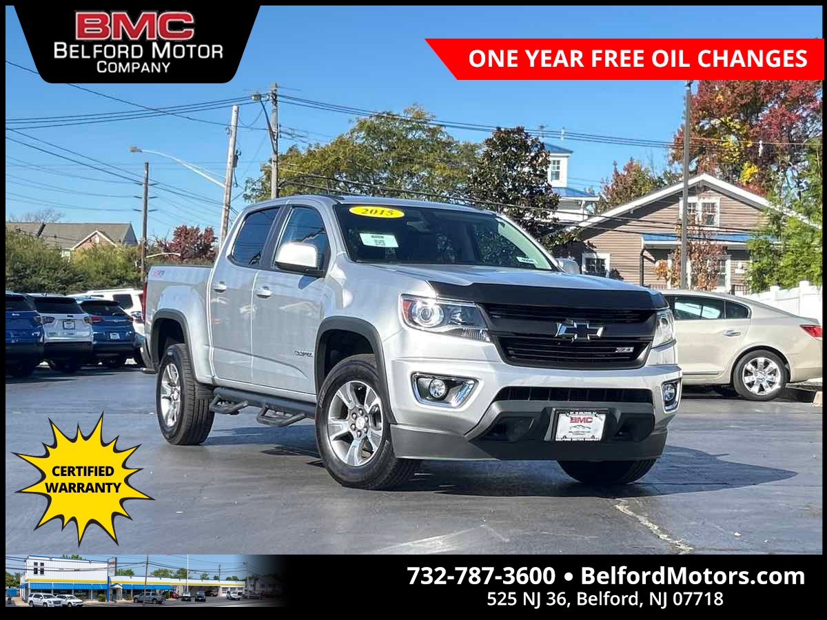 Silver Ice Metallic 2015 Chevrolet Colorado Pickup Truck Four-Wheel Drive Automatic
