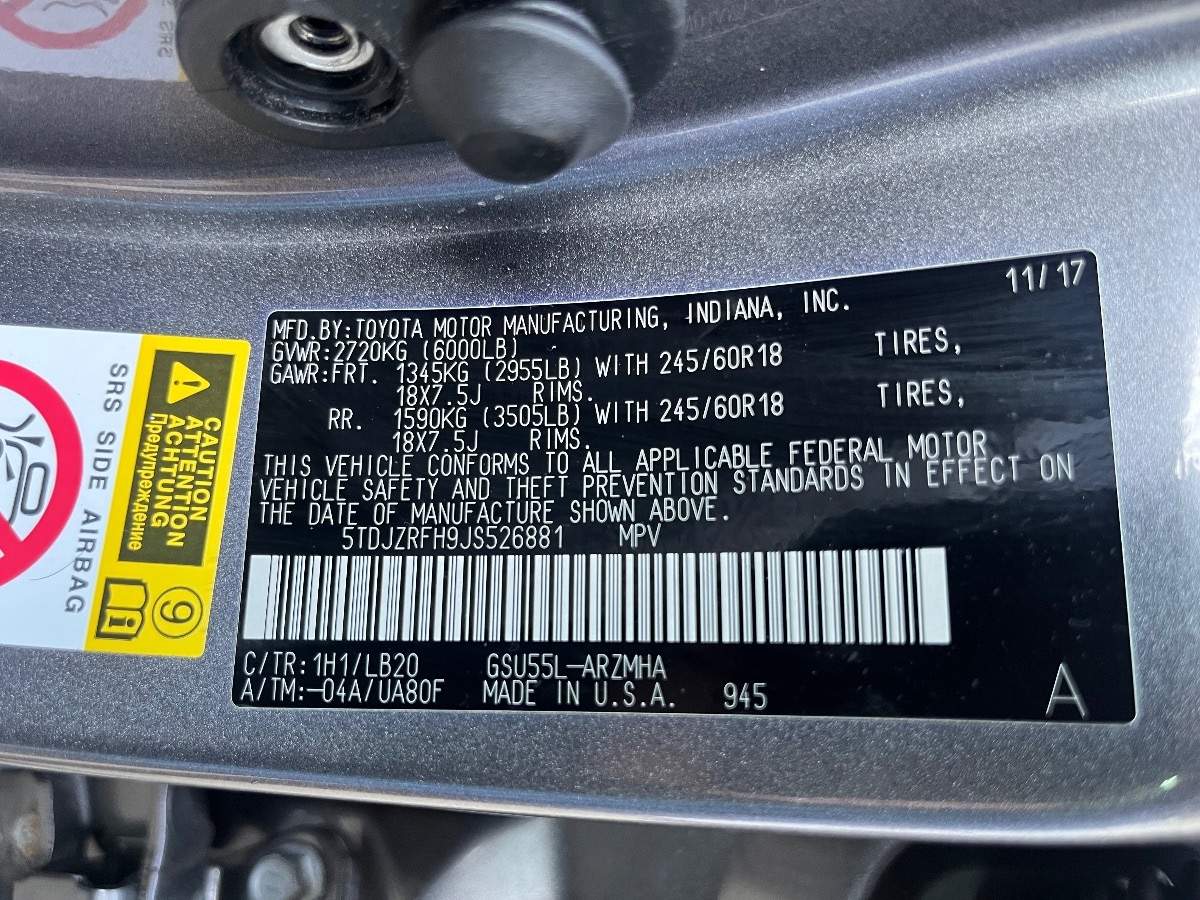 2018 Toyota Highlander XLE photo 27