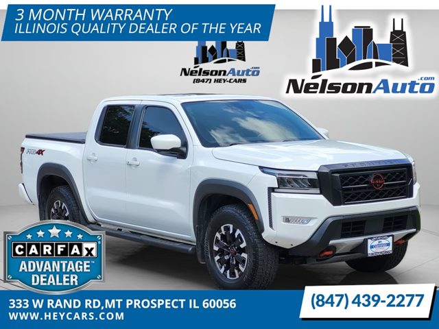 Glacier White 2023 Nissan Frontier Pickup Truck Four-Wheel Drive Automatic