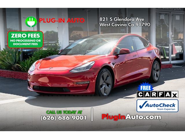 Red Multi-Coat 2021 Tesla Model 3 Sedan Rear-Wheel Drive Automatic
