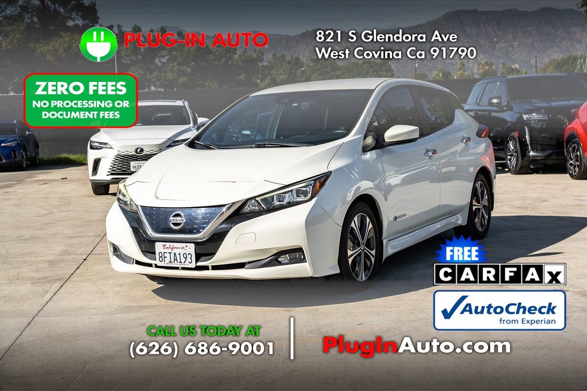 Pearl White 2018 Nissan LEAF Hatchback Front-Wheel Drive Automatic