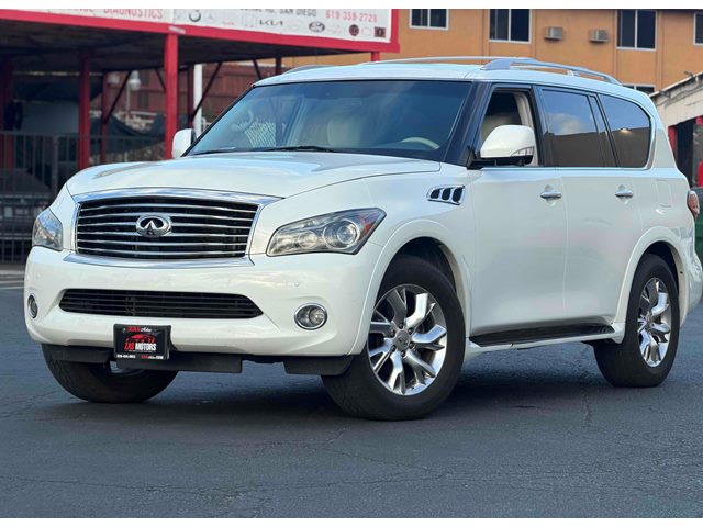 Moonlight White 2012 INFINITI QX56 SUV / Crossover Four-Wheel Drive Automatic