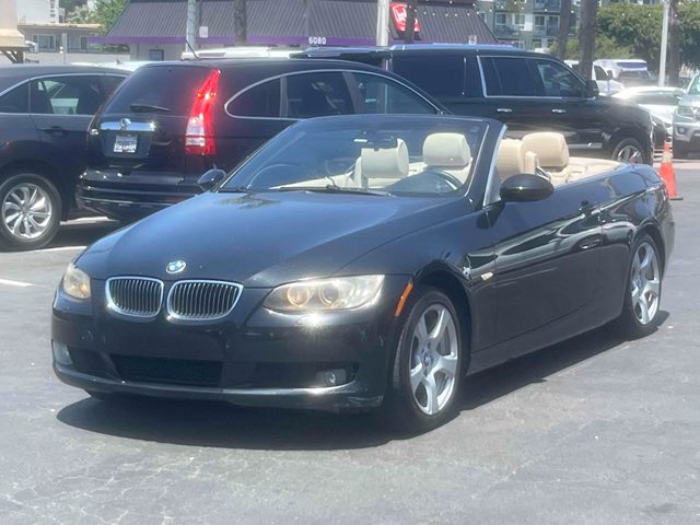 Jet Black 2008 BMW 3 Series Convertible Rear-Wheel Drive Automatic