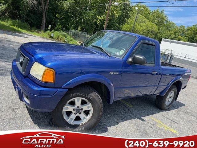 Blue 2004 Ford Ranger Pickup Truck Four-Wheel Drive Automatic