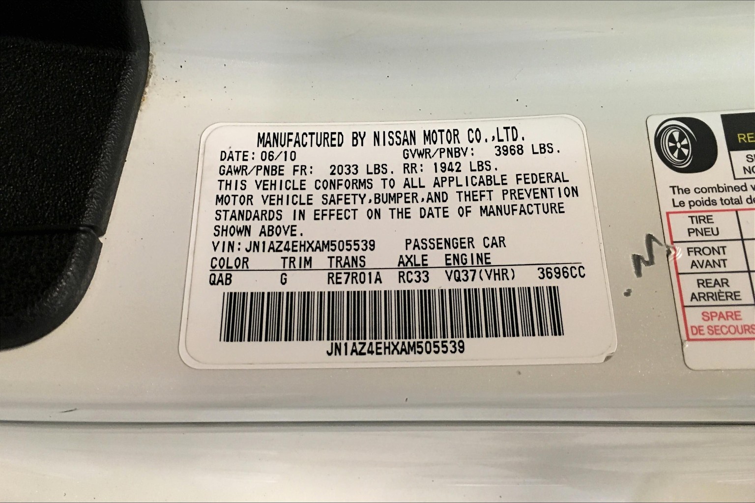 Sold 2010 Nissan 370Z Touring in Walnut Creek