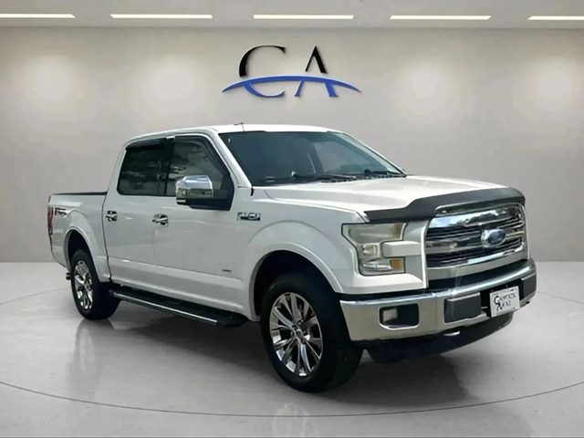 White 2016 Ford F-150 Lariat SuperCrew 4WD Pickup Truck Four-Wheel Drive Automatic