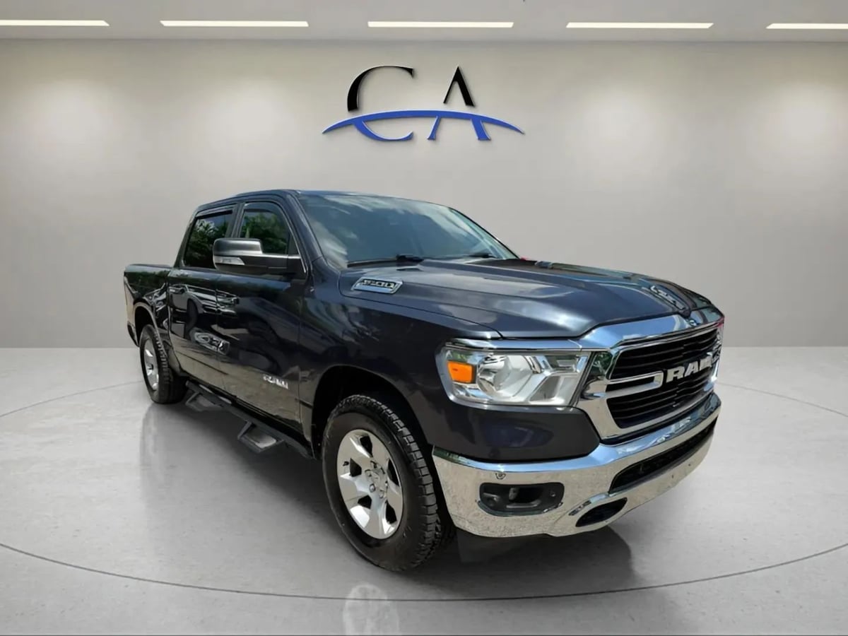 Gray (Maximum Steel Metallic Clearcoat) 2020 RAM 1500 Pickup Truck Four-Wheel Drive Automatic