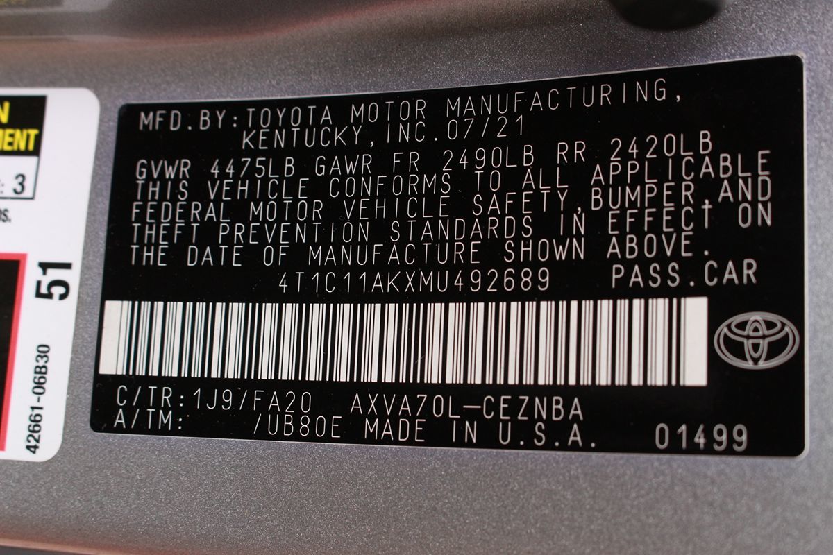 2021 Toyota Camry LE - Photo 68