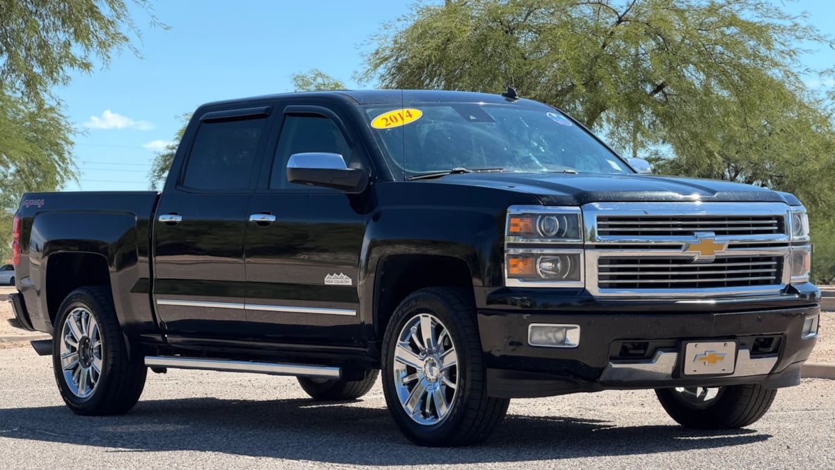Black 2014 Chevrolet Silverado 1500 Pickup Truck Four-Wheel Drive Automatic