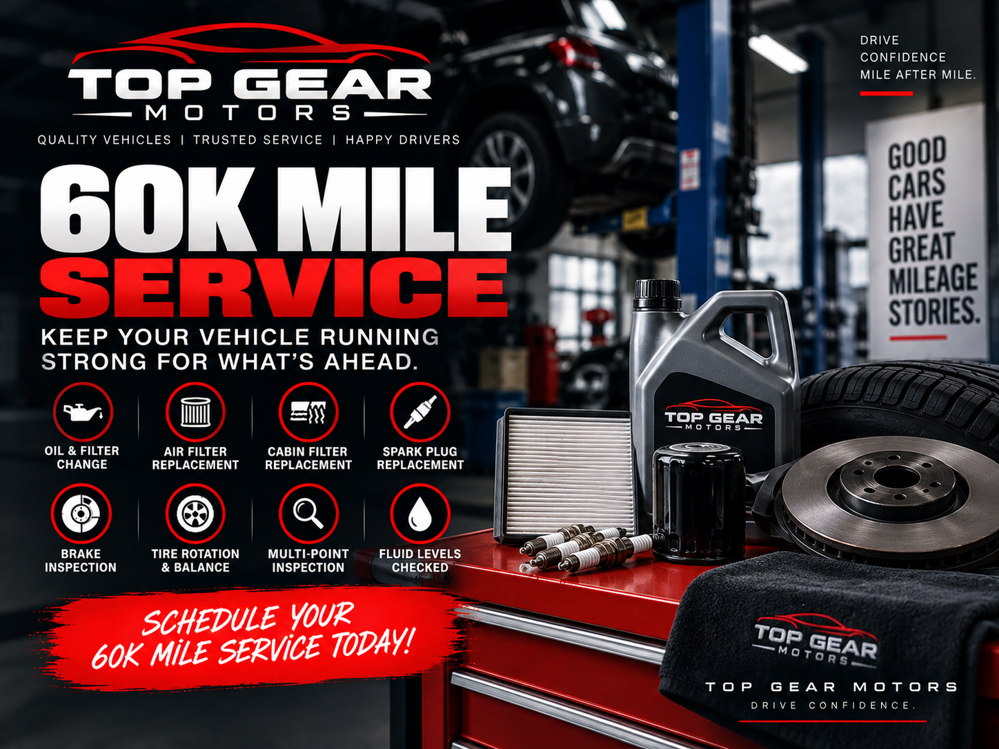 60,000 Mile Service: