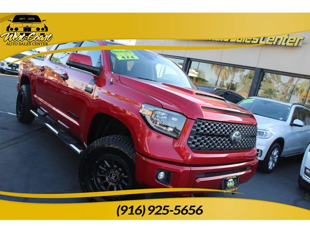Barcelona Red Metallic 2019 Toyota Tundra SR5 CrewMax 5.7L 4WD Pickup Truck Four-Wheel Drive Automatic