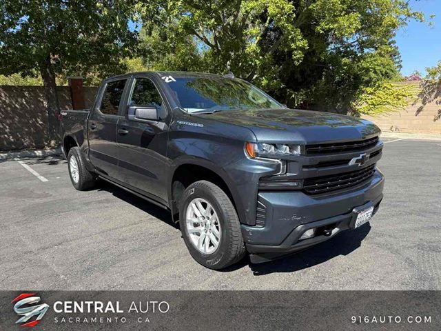 Shadow Gray Metallic 2021 Chevrolet Silverado 1500 Pickup Truck Four-Wheel Drive Automatic