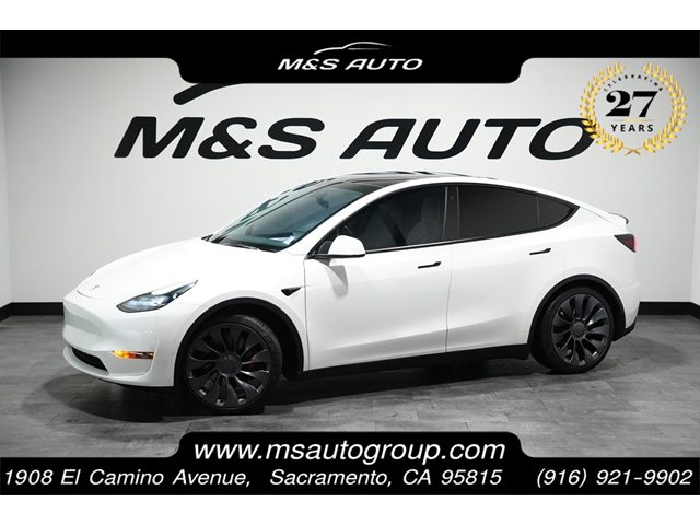 Pearl White Multi-Coat 2023 Tesla Model Y Performance AWD SUV / Crossover All-Wheel Drive Automatic