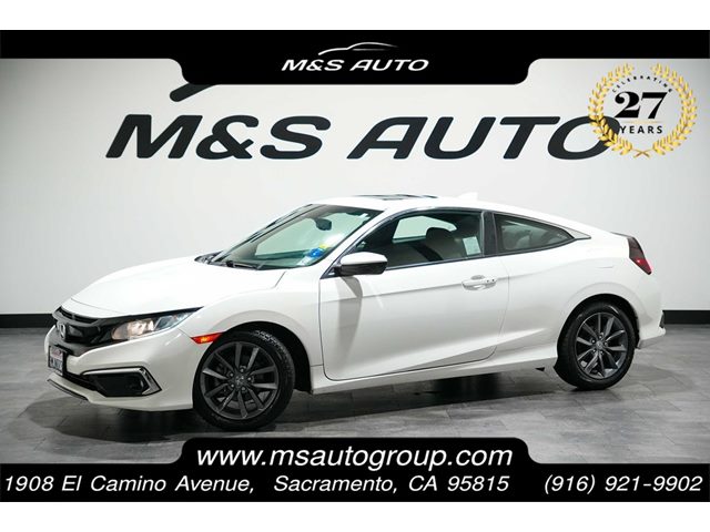 Platinum White Pearl 2019 Honda Civic Coupe EX FWD Coupe Front-Wheel Drive Automatic