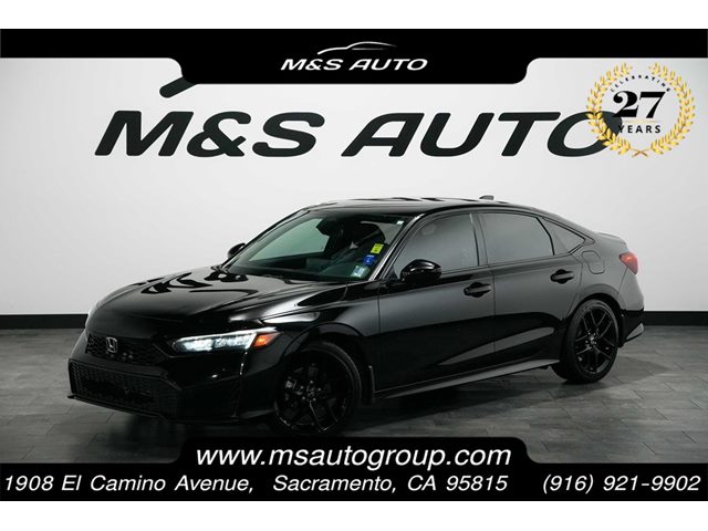Crystal Black Pearl 2025 Honda Civic Sport FWD Sedan Front-Wheel Drive Automatic