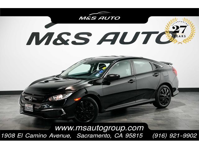 Crystal Black Pearl 2019 Honda Civic LX FWD Sedan Front-Wheel Drive Automatic