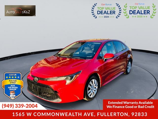 Red 2021 Toyota Corolla LE FWD Sedan Front-Wheel Drive Automatic