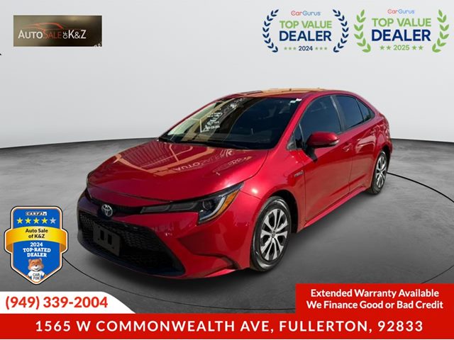 Red 2021 Toyota Corolla Hybrid LE FWD Sedan Front-Wheel Drive Automatic