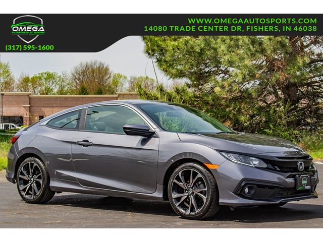 Gray (Modern Steel Metallic) 2019 Honda Civic Coupe Sport FWD Coupe Front-Wheel Drive Automatic