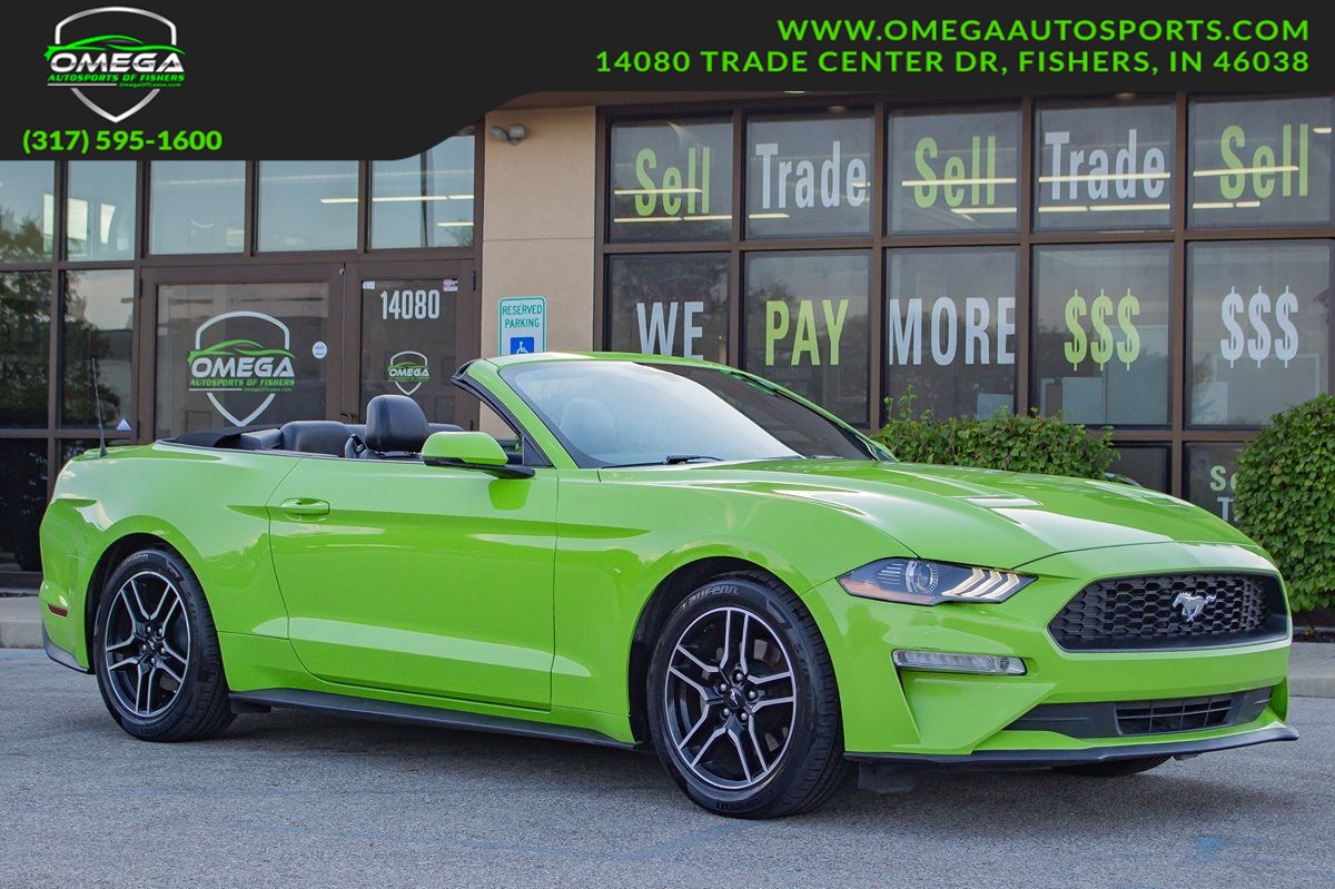 Green (Grabber Lime) 2020 Ford Mustang Convertible Rear-Wheel Drive Automatic