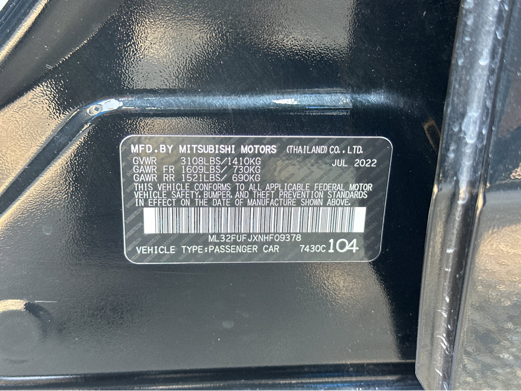 Sold 2022 Mitsubishi Mirage G4 ES in San Diego