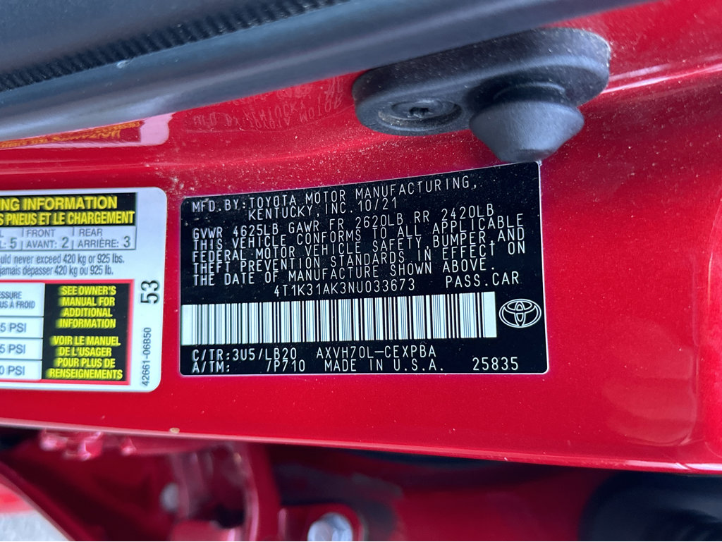 2022 Toyota Camry Hybrid XSE photo 38