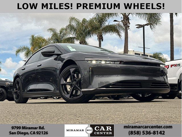 Gray (Quantum Grey Metallic) 2024 Lucid Air Pure RWD Sedan Rear-Wheel Drive Automatic