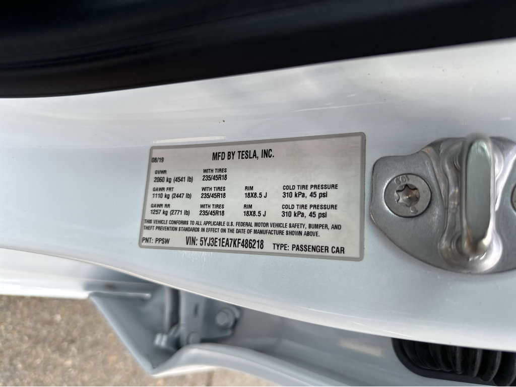 Sold 2019 Tesla Model 3 Standard Range Plus in San Diego