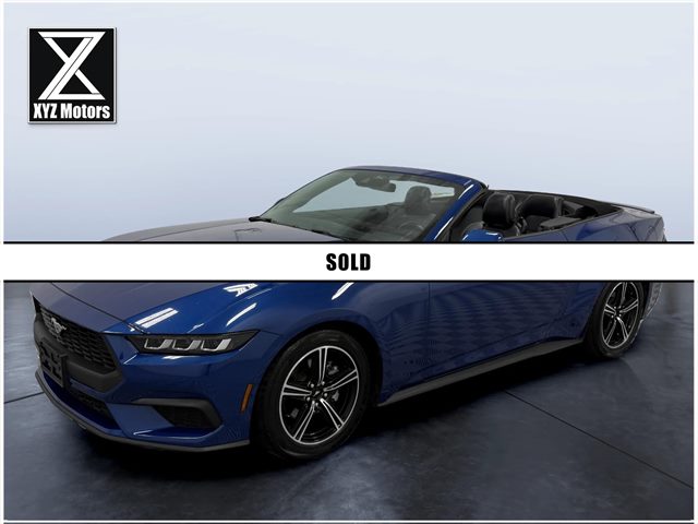 Blue 2024 Ford Mustang EcoBoost Premium Convertible RWD Convertible Rear-Wheel Drive Automatic