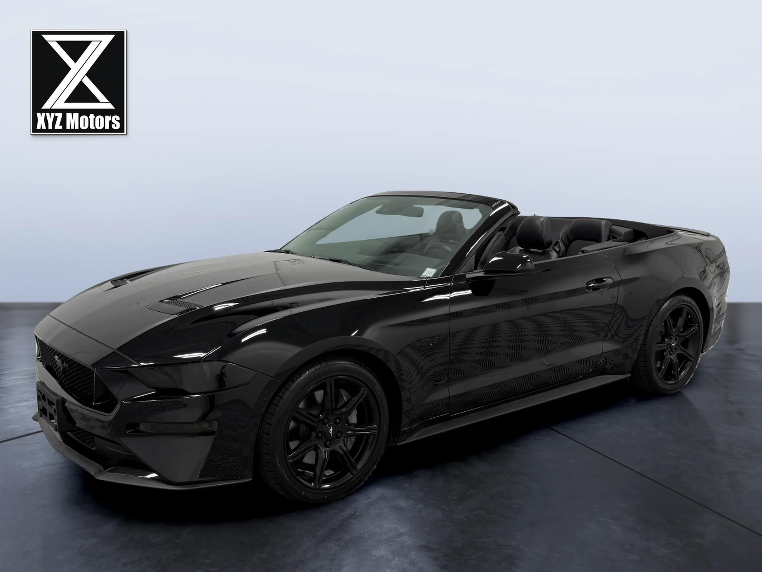Black 2019 Ford Mustang Convertible Rear-Wheel Drive Manual