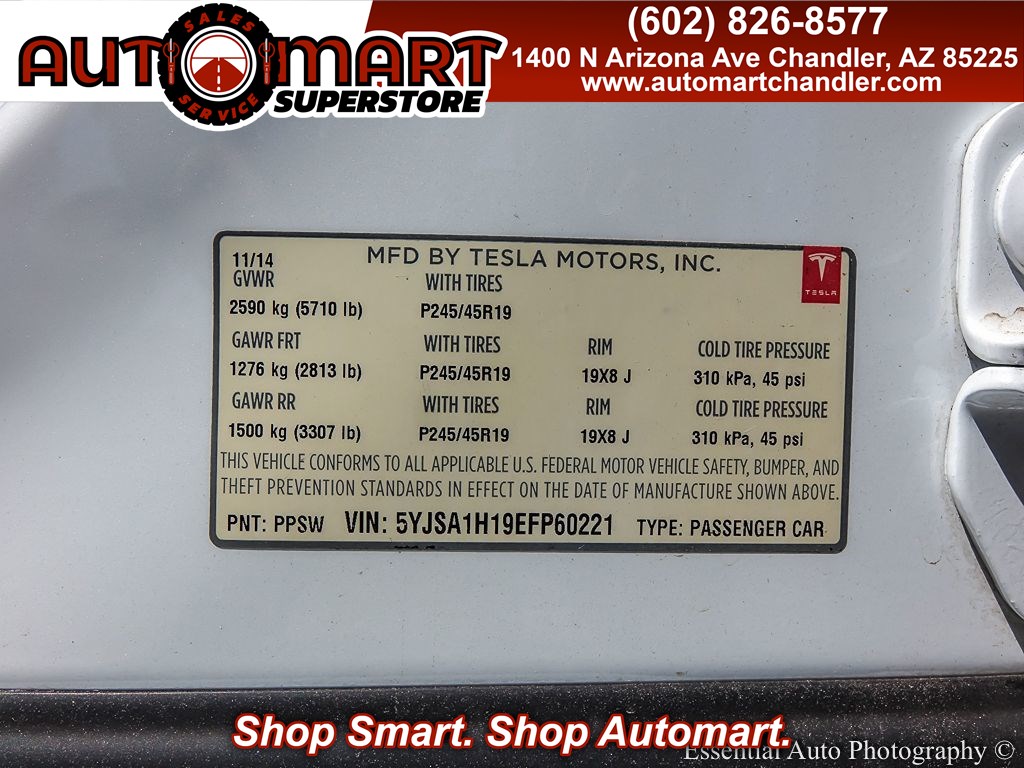 Sold 2014 Tesla Model S 85 kWh Battery in Chandler