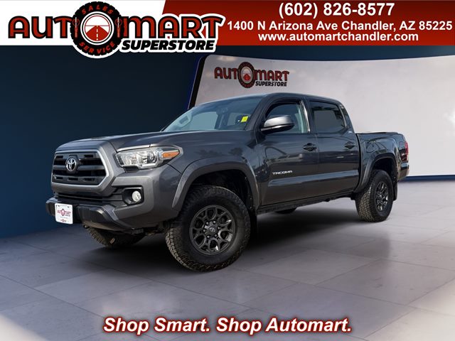 Magnetic Gray Metallic 2017 Toyota Tacoma SR5 V6 Double Cab 4WD Pickup Truck Four-Wheel Drive Automatic