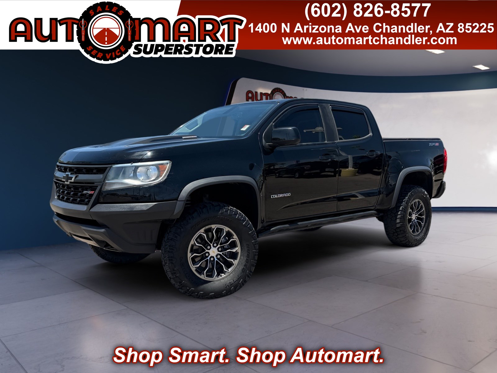 Black 2019 Chevrolet Colorado Pickup Truck Four-Wheel Drive Automatic
