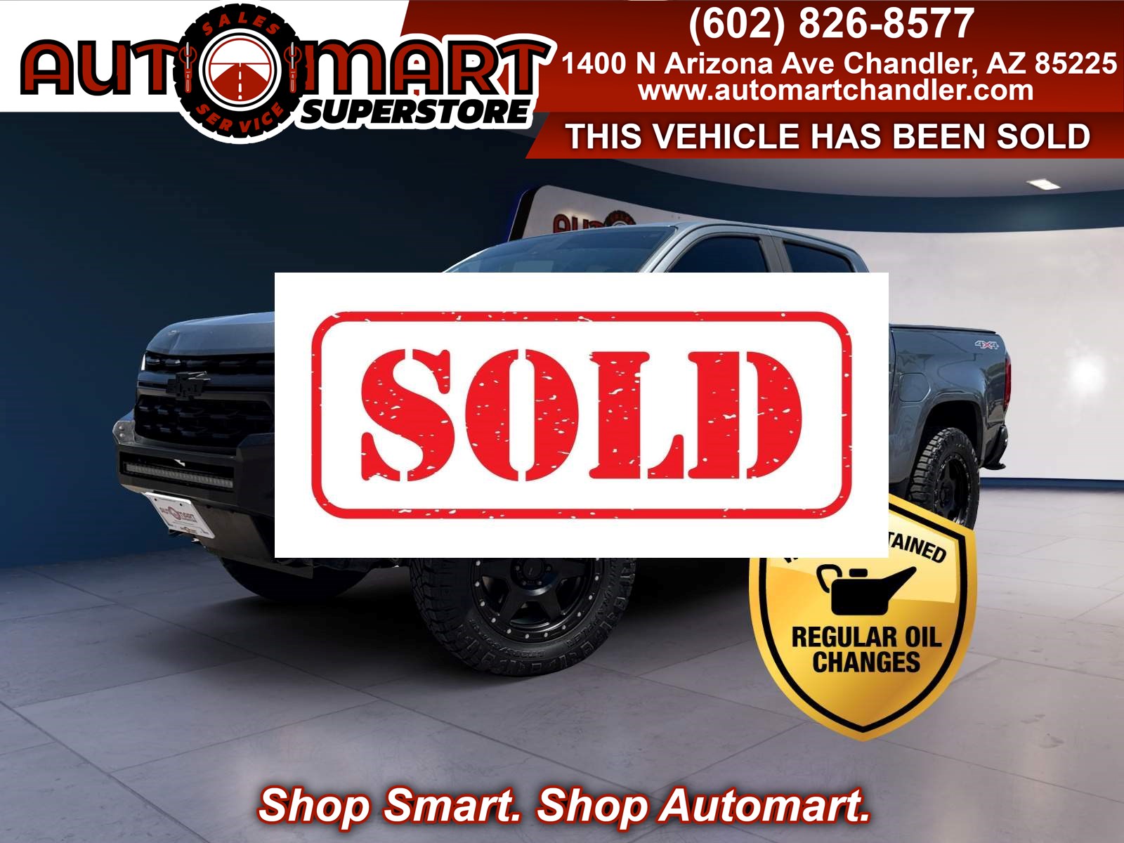 Gray (Satin Steel Metallic) 2021 Chevrolet Colorado Pickup Truck Four-Wheel Drive Automatic