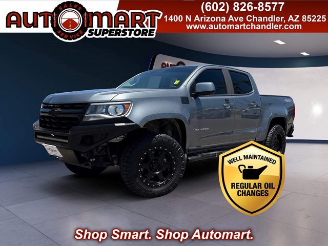 Gray (Satin Steel Metallic) 2021 Chevrolet Colorado Pickup Truck Four-Wheel Drive Automatic